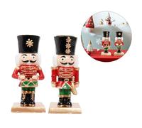 NOLITOY 2 Pezzi Portacandele Natalizi con Statuina in Resina Design Vintage Eleganti Centrotavola per delle Feste e
