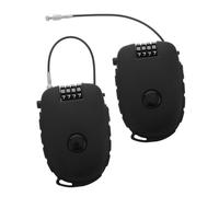 NOLITOY 2 pezzi Portachiavi Cavo Retrattile Acciaio Portatile Estensibile per Bici Casco e Bagagli Resistente Alle Intemperie Combinazione Sicurezza