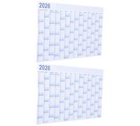 NOLITOY 2 set Calendario da Parete Jumbo Poster Large Minimalista Scrivibile con Adesivi e Supporto Calendario Annuale Mensile Inglese per Ufficio Scuola e Pianificazione Eventi