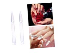 NOLITOY 2 set Espositori Unghie Ventaglio Trasparenti con Tips per Nail Art e Pratica Tavoletta Colorata in Materiale Liscio Bave per Visualizzare e Dipingere Design Nail Art