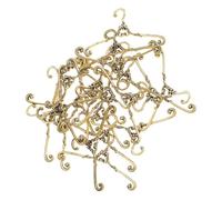 NOLITOY 20 Pezzi Mini Grucce in Metallo per Vestiti per Bambole Vintage, Appendiabiti Mini per Camicie e Pantaloni da Bambola, Accessori per Casa delle Bambole, Organizzazione Abiti