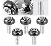 NOLITOY 20 Pezzi Viti per Targa Moto da 6 Mm Colore Nero, Viti Decorative per Motociclette, Accessori per Modifiche Esterne Moto, Fissaggi Compatti e Resistenti per Targa