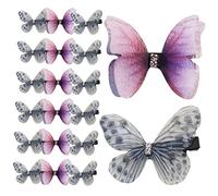 NOLITOY 20pezzi Fermagli Per Forma Di Farfalla Accessori Eleganti Per Donne e Ragazze Leggeri e Regolabili Per Acconciature Da Fata Colori Misti