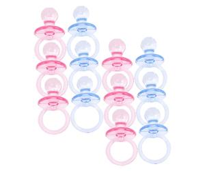 NOLITOY 24 pezzi Mini Ciucci Decorativi in Trasparente e Colorati Ornamenti Shower per Bomboniere e Giochi Festa