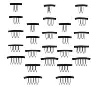 NOLITOY 25pezzi Clip in Acciaio Per Parrucche e Retine Accessori Per Acconciature Resistenti e Pratici Clip Per Parrucche Con Denti Multipli Nero Per Uso Quotidiano