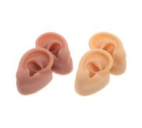NOLITOY 2paio di Orecchio in Silicone Simulato da Espositore per Orecchini Orecchio Umano per Esercitazioni di Piercing e Visualizzazione di Accessori