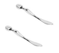 NOLITOY 2pezzi Cucchiai Per Crema Viso Metallo Con Massaggiatore Per Occhi Strumenti Di Bellezza Per Crema Contorno Occhi Massaggio e Idratazione Della