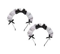 NOLITOY 2pezzi Fasce Per Donna Pizzo Con Fiocco Per Cosplay e Feste Accessori Eleganti Per Eventi Speciali e Uso Quotidiano Look Incantevole Per Occasioni Come Matrimonio e Compleanni