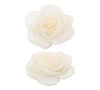 NOLITOY 2pezzi Fermagli Per Scarpe Forma Di Fiore in Tessuto Clip Decorative Per Tacchi Elevati e Scarpe Basse Accessori Fai Da Te Per Decorare Sandali Design Floreale Rimovibile e Persona