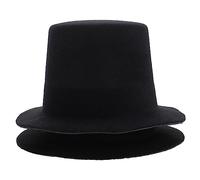 NOLITOY 2pezzi Mini Cappelli Neri in Tessuto e Eva Per Bambole e Progetti Creativi Cappellini Miniatura Per Lavori Manuali e Decorazioni Retrò