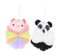 NOLITOY 2pezzi Spugne Da Bagno Forma Di Animali Loofah Esfoliante Per Doccia Accessori Per Igiene Infantile Massaggio Delicato e Pulizia Della