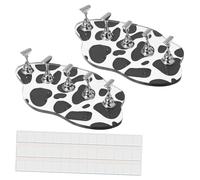 NOLITOY 2pezzi Supporti Per Unghie Acrilico Con Argilla Argilla Per Manicure Creativa e Stabile Design Carino Forma Di Mucca