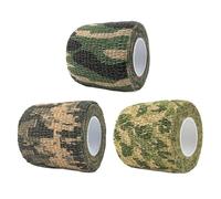 NOLITOY 3 Nastri Mimetici per Esterni Autoadesivi Elasticizzati Nastro Mimetico per Caccia e attività Outdoor Set Pratico Senza Residui Compressione Stabile e Isolamento Acustico