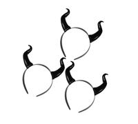 NOLITOY 3 Pezzi Halloween Cosplay Headwear Cow Horns Devil Horns Headband per Costume e Feste
