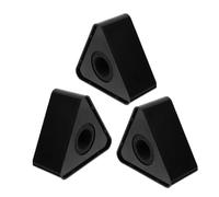 NOLITOY 3 pezzi Mic Flag Professionali Triangolari Nero per Interviste Supporto Logo Microfono Facile Installazione per Registrazioni e Discorsi Pubblici