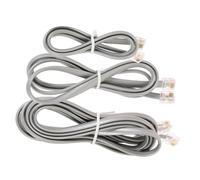 NOLITOY 3 pezzi Telefonici PC Grigio Prolunga Resistente per Telefono Fax e Modem Uso Domestico e
