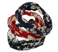 NOLITOY 3 Pz Fascia Bohémien Fascia Nera Fascia Sportiva Fascia Bandana Nera Cerchietto Per Fascia Per Uomini Della Fascia Bandane Copricapo Bohémien Fasce Larghe Tessuto