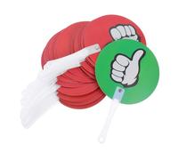 NOLITOY 30 pezzi Paddles Voto Riutilizzabili Yes No Tavoletta Giudizio Portatile Segnali Verità Falsità per Scuola e Aula Board Mano Sicura ed Ergonomica