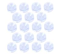 NOLITOY 30 pezzi Ventose Doppia Faccia in PVC per Tavoli in Vetro Antiscivolo Trasparenti Riutilizzabili Tamponi Resistenti per Stabilità e Protezione Superfici