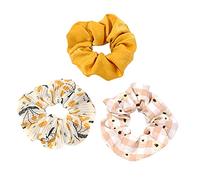 NOLITOY 3pezzi Cerchietti Chiffon Per Con Stampa Floreale Elastici Per Coda Di Cavallo Morbidi e Versatili Per Donne Stile Casual e Elegante Modelli Casuali