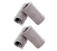 NOLITOY 4 Cuscinetti Imbottiti per Stampelle Ascelle e Maniglie, Coprimanico Morbido in Cotone Grigio, Accessori per Ausilio Mobilità Anziani e Deambulatore, Ricambi Confortevoli