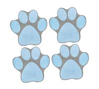 NOLITOY 4 Pezzi Adesivi Antiscivolo per da Bagno per Orme Cane Blu Sicurezza Bagno e Design per Scivolamenti