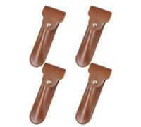 NOLITOY 4 Pezzi Custodia Protettiva in Pu per Rasoio Manuale Vintage, Set 4 Pezzi Copri Testina Portatile, Organizer Compatto per Rasatura da Viaggio Uomo