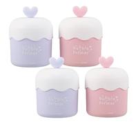 NOLITOY 4 pezzi Dispenser Schiuma Viso Manuale Portatile per Detergente Strumento Compatto per Pulizia Viso Rapida e Viaggio Bottiglia Schiumogena Leggera per Routine Skincare