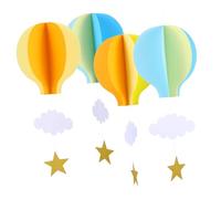 NOLITOY 4 pezzi Festoni di Carta Palloncini ad Aria Calda Decorazioni da Appendere per Feste Nascite Compleanni Matrimonio Decorativi per Soffitti Finestre e Pareti Colorate