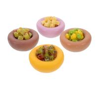 NOLITOY 4 Pezzi Panino al Vapore Finto Realistico Riproduzione di Cibo Simulato per Esposizione e Decorazione Cucina Oggetti di Scena per Ristoranti e Fotografia