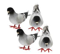 NOLITOY 4 Pezzi Piccioni Artificiale Schiuma per Decorazioni da Giardino Fotografia e Accessori per Casa Versatili e Resilienti per Collezionisti e Amanti Uccelli