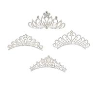 NOLITOY 4 Pz Pettine per con per mini corone per fasce di strass per le donne cerchietto con Copricapo per copricapo a di strass lega