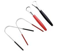 NOLITOY 4 Pz Raschietto Per Lingua Bocca Dentifricio Spazzolino Scrubber Per Le Labbra Spazzolini Da Denti Raschietto a Tenaglia Raschietto Per La Pulizia Orale Acciaio Inossidabile