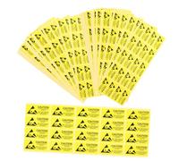 NOLITOY 450 pezzi Adesivi Avvertimento Elettrostatico Etichette Antistatiche Resistenti per e Superfici Piane Esterno per Scuola e Laboratorio