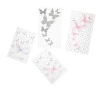 NOLITOY 4fogli Adesivi Per Viso Con Gemme Strass Per Makeup e Feste Decorazioni Di Bellezza Con Design Farfalla e Perle Stickers Per Halloween e Concerti