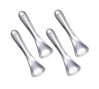 NOLITOY 4pezzi Cucchiaio Cosmetico Inossidabile Da Spatole Per Crema Viso e Maschera Applicatore Pratico Per Crema Contorno Occhi e Lozioni Strumento Di Bellezza Riutilizzabile e Facile Da