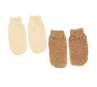 NOLITOY 4pezzi Guanti Da Bagno Esfolianti in Punto Maglia Guantoni Corpo Per Rimuovere Cellule Morte e Leggeri e Compatti Per Pulizia Profonda e Liscia