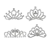 NOLITOY 4pezzi Per Bambine Da Corone Con Pettine Per Feste e Cerimonie Accessori Per Eleganti e Vintage Per Compleanni e Cresime