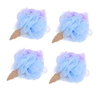 NOLITOY 4pezzi Scrubber Da Bagno Rete Per Doccia Esfoliante Morbido Rete Per Palla Da Bagno Per Igiene e Comoda Per Creare Ricca Con Sapone o Gel Doccia