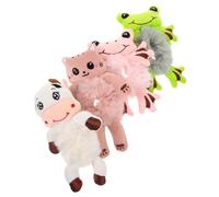 NOLITOY 4pezzi Scrunchies Peluche Per Fasce Per Coda Di Cavallo Adorabili Stile Animale Per Donne e Bambine Gatti Mucche Accessori Morbidi Ed Elasticizzati Per Acconciature Festive e
