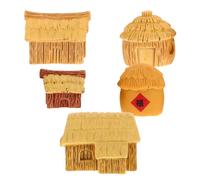 NOLITOY 5 Pezzi Mini Casa Da Giardino Fatato - Miniature Villaggio Capanna Cottage Figurine Fai Da Te Accessori Micro Paesaggio Bonsai Succulente Piantagione Terrari E Decorazione Vaso Di