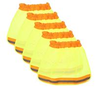 NOLITOY 5 Pezzi Parasole per Elmetto da Cantiere in Rete Traspirante Gialla Striscia Riflettente Protezione UV Collo Fissaggio Sicuro Visiera ad Alta Visibilità per Lavori Esterni