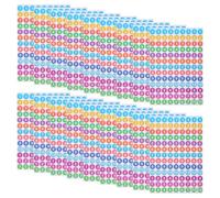 NOLITOY 50 Fogli Etichette Numerate Autoadesive Colorate Adesivi Rotondi per Inventario Scrivanie e Ufficio Numeri per Organizzazione Efficiente