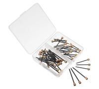 NOLITOY 50 Pezzi Chiodi Neri per Appendere Quadri Testa in Ottone, Set da 50 Pezzi Scatola, Kit per Cornici su Pareti in Legno, Cartongesso e Cemento, Resistente e Regolabile per Foto e