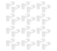NOLITOY 50 Pezzi Ganci per Armadio in Plastica Bianco, Supporto per Asta da 16mm Struttura Rinforzata, Facile Installazione per Ottimizzazione Spazio in Bagni e Lavanderia