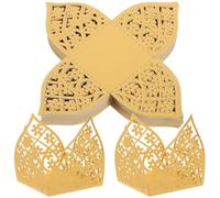 NOLITOY 50 Pezzi Pirottini di Carta Dorata per Cioccolato Contenitori Decorativi per Caramelle e Dolci Accessori per Feste e Matrimoni Mini Vassoi per Incarto Torte e Tartufi