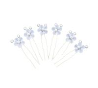 NOLITOY 6 pezzi Forcine per Capelli Sposa Forma di U con Perle e Accessori Eleganti per Matrimonio e Cerimonie Fermagli Resistenti e Raffinati per Donne e Ragazze