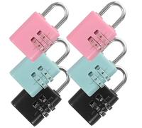 NOLITOY 6 pezzi Lucchetti Combinazione per Piccoli Lucchetti in Plastica Multiuso Resistenti Temperature Estreme per Armadietti Palestra Cancelli e Cassette Attrezzi