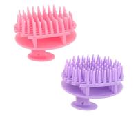 NOLITOY 6 Pezzi Pettine Massaggiatore per Silicone Morbido Design Cavo Igenico per Pulizia Profonda e Stimolazione Del Capelluto Strumento Compatto e Resistente per Massaggi Delicati