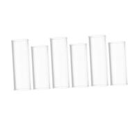 NOLITOY 6 Pezzi Slide per Chitarra in Vetro Trasparente e Portatile Barre Ergonomiche per Chitarra Elettrica e Basso Stabilità Antiscivolo per Blues Jazz Country Pratica Live